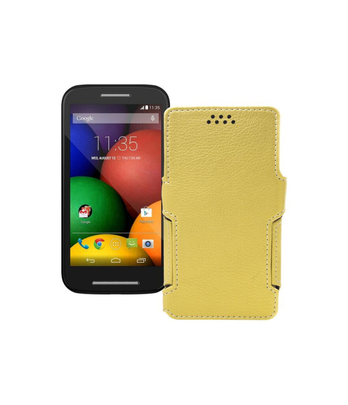 Чохол-книжка з екошкіри для телефону Motorola Moto E