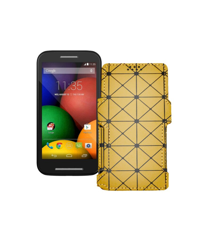 Чохол-книжка з екошкіри для телефону Motorola Moto E