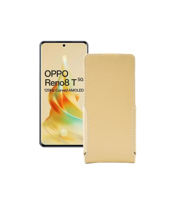 Чохол-флип з екошкіри для телефону OPPO Reno 8 T 5G