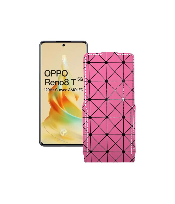 Чохол-флип з екошкіри для телефону OPPO Reno 8 T 5G