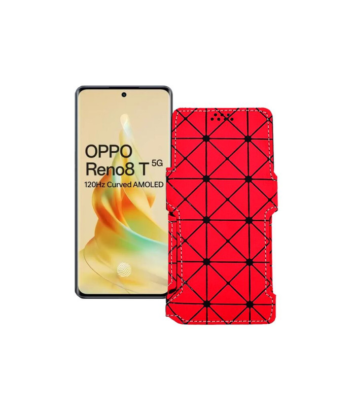 Чохол-книжка з екошкіри для телефону OPPO Reno 8 T 5G