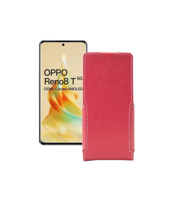 Чохол-флип з екошкіри для телефону OPPO Reno 8 T 5G