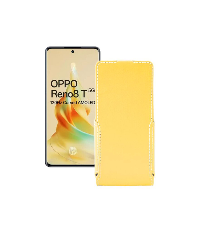 Чохол-флип з екошкіри для телефону OPPO Reno 8 T 5G