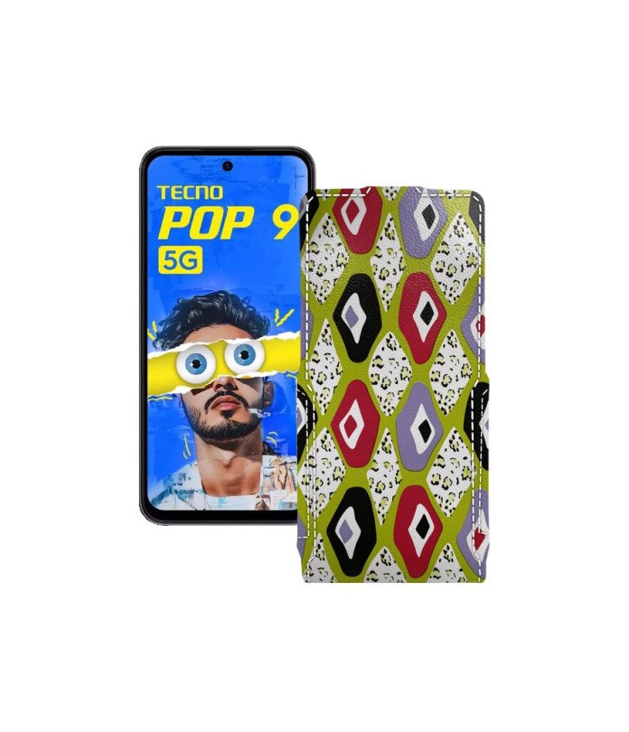Чохол-флип з екошкіри для телефону Tecno Pop 9 5G