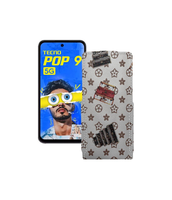 Чохол-флип з екошкіри для телефону Tecno Pop 9 5G