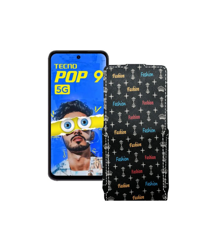 Чохол-флип з екошкіри для телефону Tecno Pop 9 5G