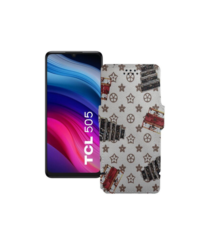 Чохол-книжка з екошкіри для телефону TCL 505