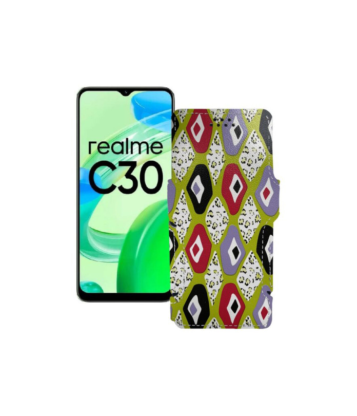 Чохол-книжка з екошкіри для телефону Realme C30