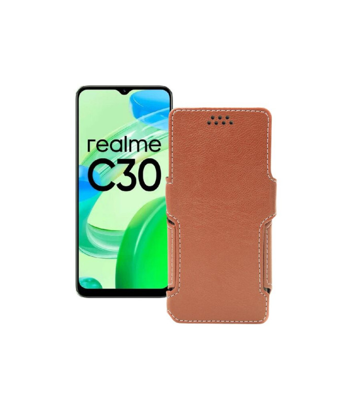 Чохол-книжка з екошкіри для телефону Realme C30