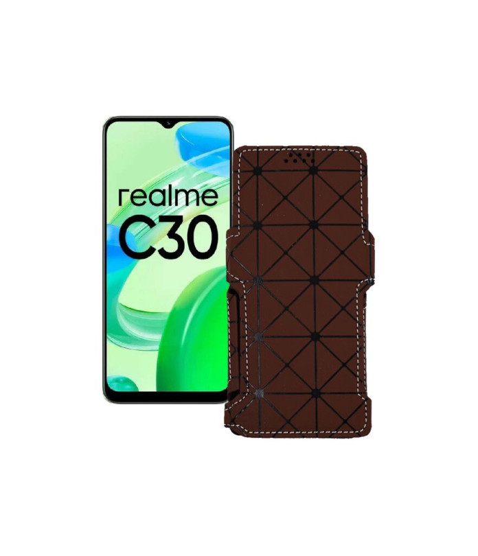 Чохол-книжка з екошкіри для телефону Realme C30