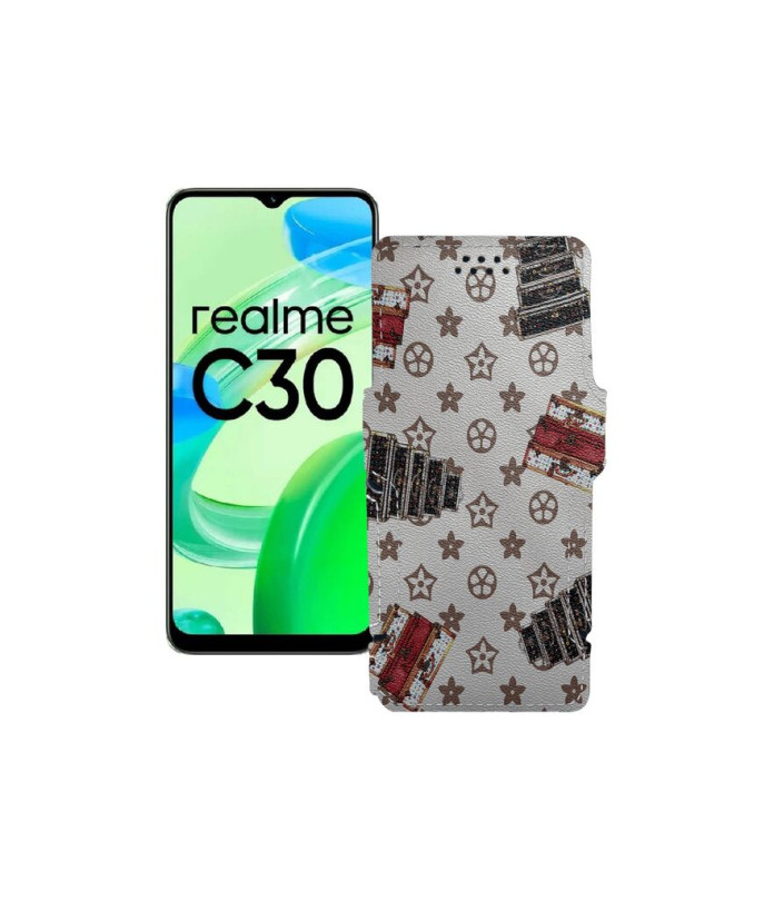 Чохол-книжка з екошкіри для телефону Realme C30