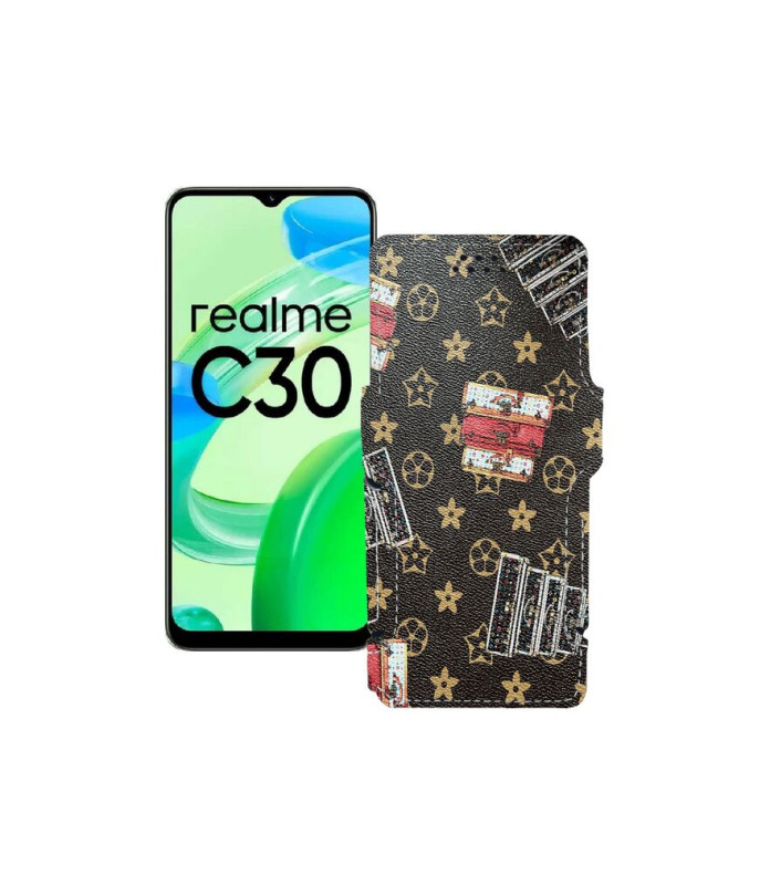 Чохол-книжка з екошкіри для телефону Realme C30