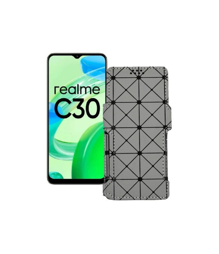 Чохол-книжка з екошкіри для телефону Realme C30