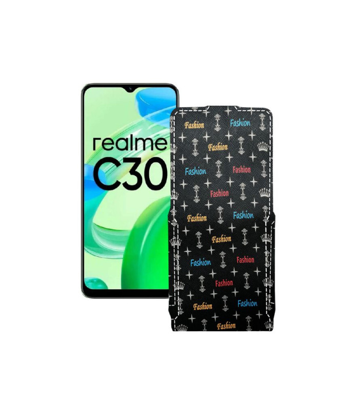 Чохол-флип з екошкіри для телефону Realme C30