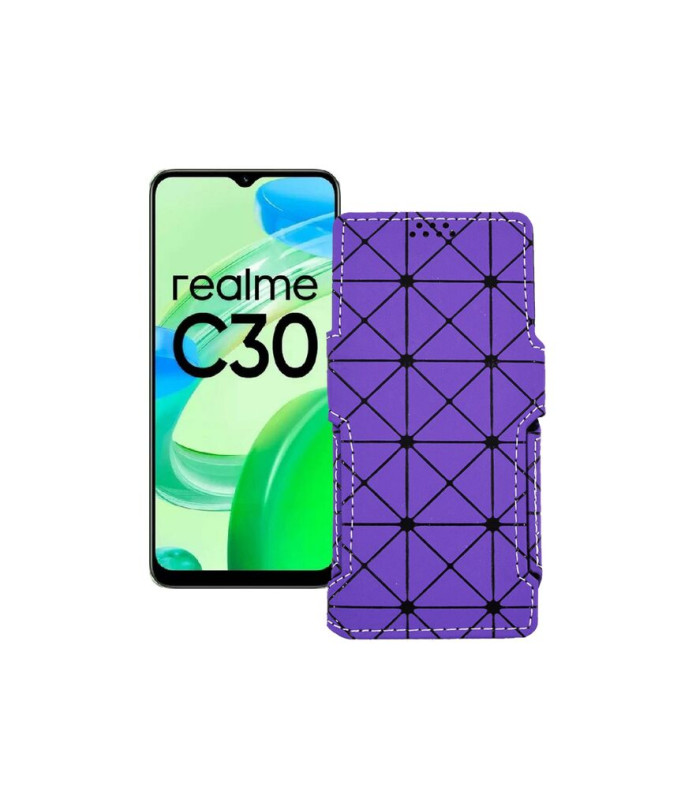 Чохол-книжка з екошкіри для телефону Realme C30