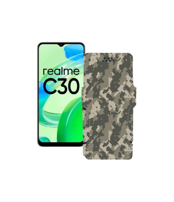 Чохол-книжка з екошкіри для телефону Realme C30