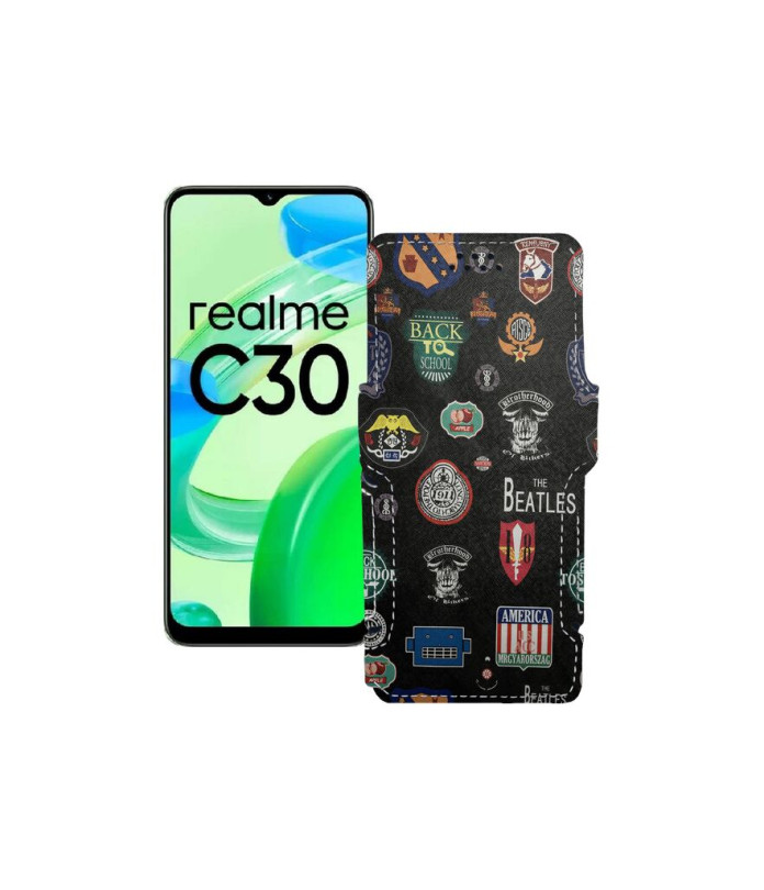 Чохол-книжка з екошкіри для телефону Realme C30