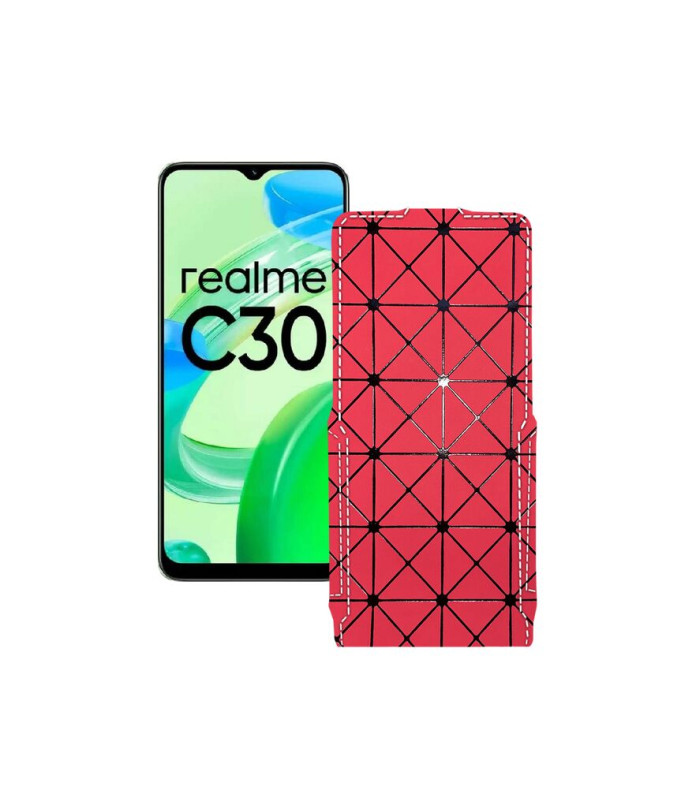 Чохол-флип з екошкіри для телефону Realme C30