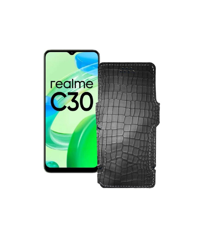 Чохол-книжка з екошкіри для телефону Realme C30