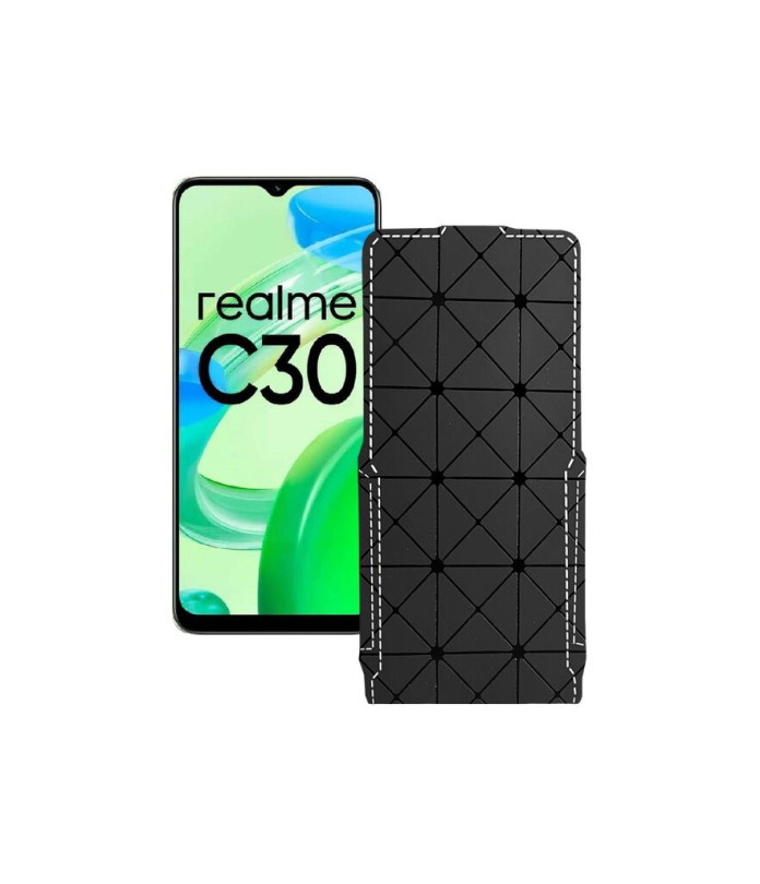 Чохол-флип з екошкіри для телефону Realme C30