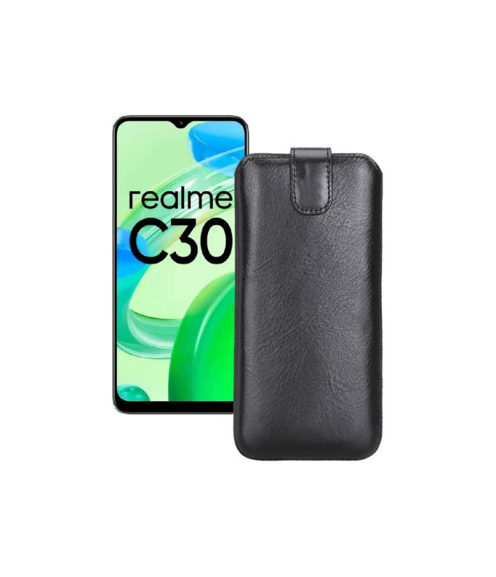 Витяжка з екошкіри для телефону Realme C30