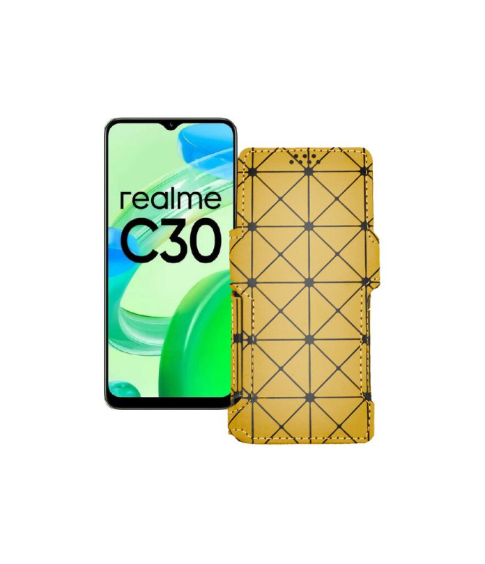 Чохол-книжка з екошкіри для телефону Realme C30