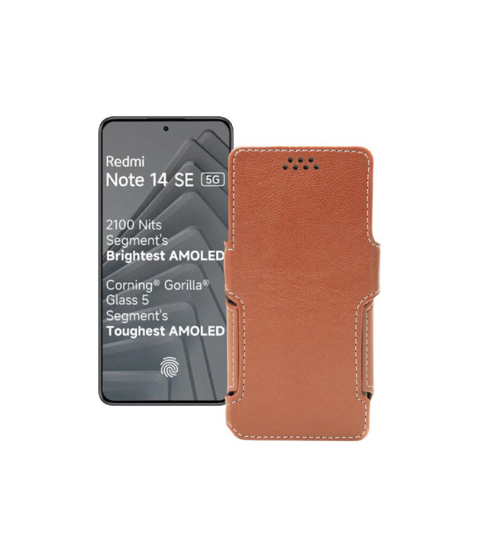 Чохол-книжка з екошкіри для телефону Xiaomi Redmi Note 14 SE 5G
