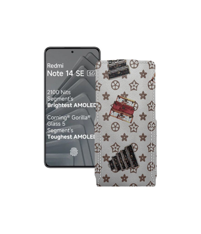 Чохол-флип з екошкіри для телефону Xiaomi Redmi Note 14 SE 5G