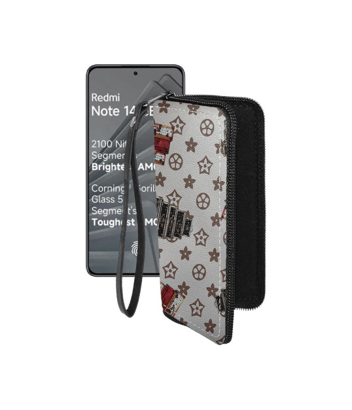 Чохол-гаманець з екошкіри для телефону Xiaomi Redmi Note 14 SE 5G