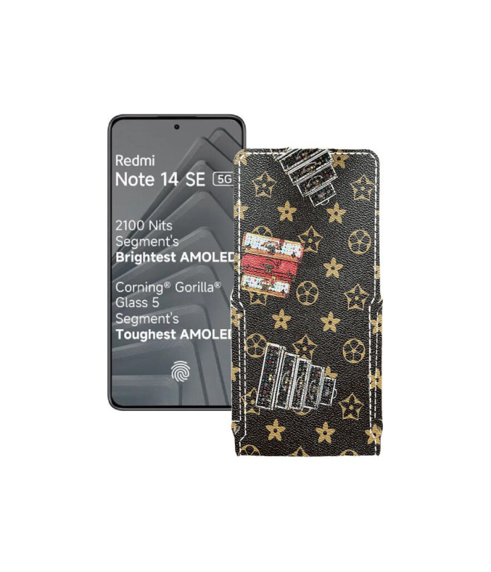 Чохол-флип з екошкіри для телефону Xiaomi Redmi Note 14 SE 5G