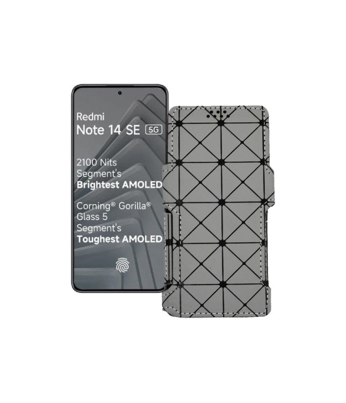 Чохол-книжка з екошкіри для телефону Xiaomi Redmi Note 14 SE 5G