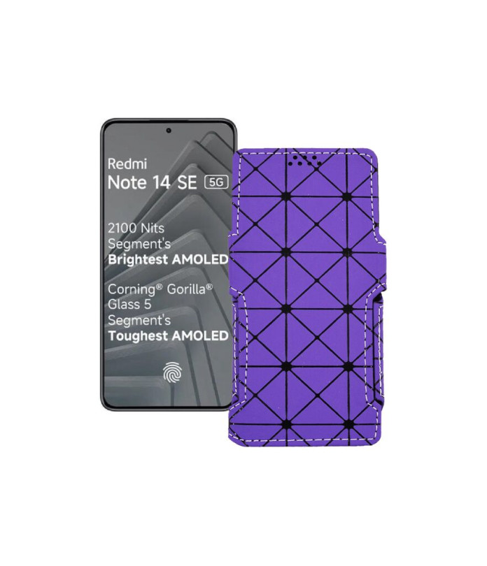 Чохол-книжка з екошкіри для телефону Xiaomi Redmi Note 14 SE 5G