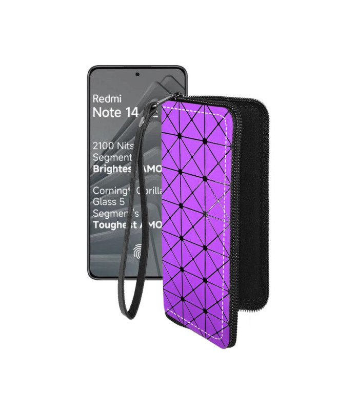 Чохол-гаманець з екошкіри для телефону Xiaomi Redmi Note 14 SE 5G