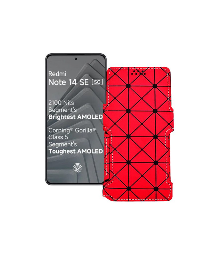 Чохол-книжка з екошкіри для телефону Xiaomi Redmi Note 14 SE 5G
