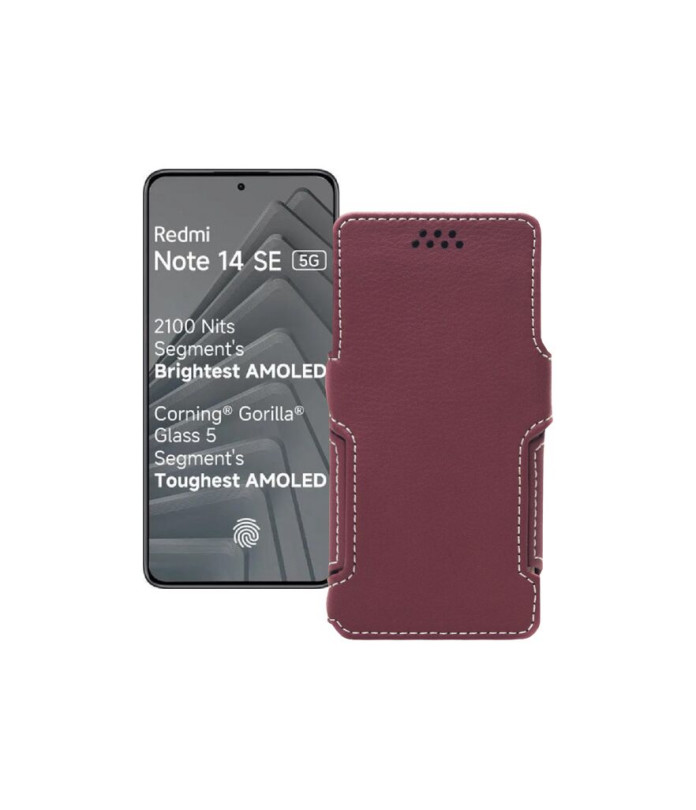 Чохол-книжка з екошкіри для телефону Xiaomi Redmi Note 14 SE 5G