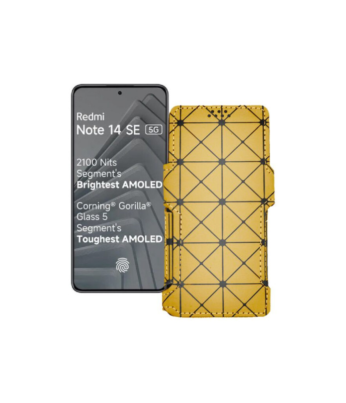 Чохол-книжка з екошкіри для телефону Xiaomi Redmi Note 14 SE 5G