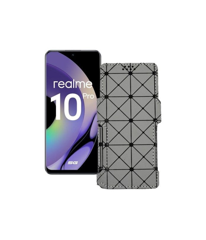 Чохол-книжка з екошкіри для телефону Realme 10 Pro