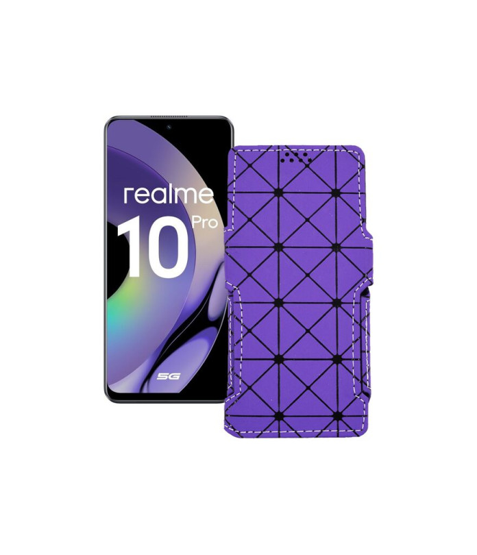 Чохол-книжка з екошкіри для телефону Realme 10 Pro