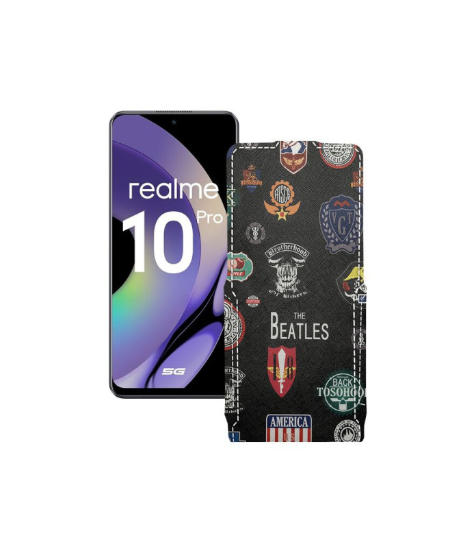 Чохол-флип з екошкіри для телефону Realme 10 Pro