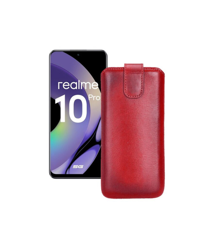 Витяжка з екошкіри для телефону Realme 10 Pro