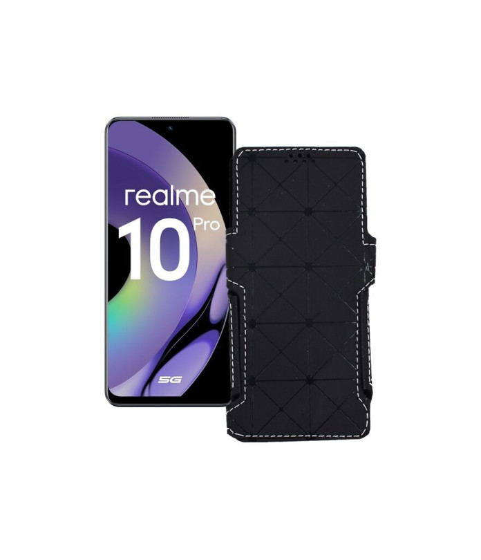 Чохол-книжка з екошкіри для телефону Realme 10 Pro