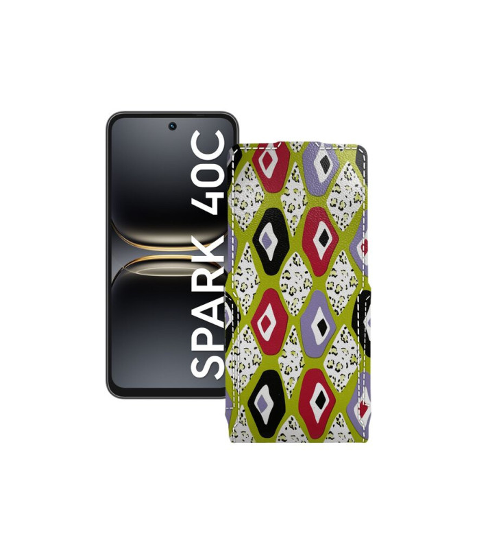 Чохол-флип з екошкіри для телефону Tecno Spark 40C