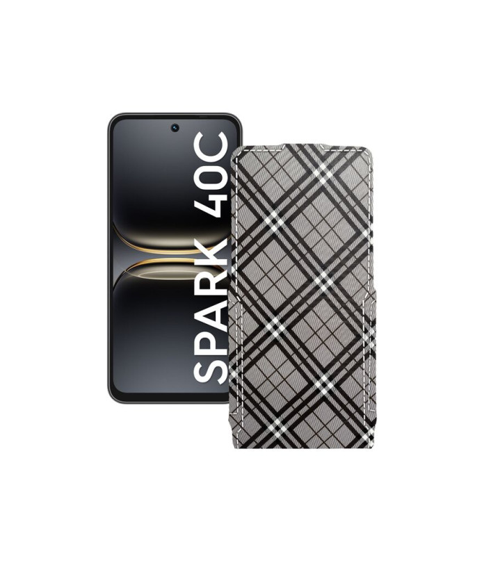Чохол-флип з екошкіри для телефону Tecno Spark 40C