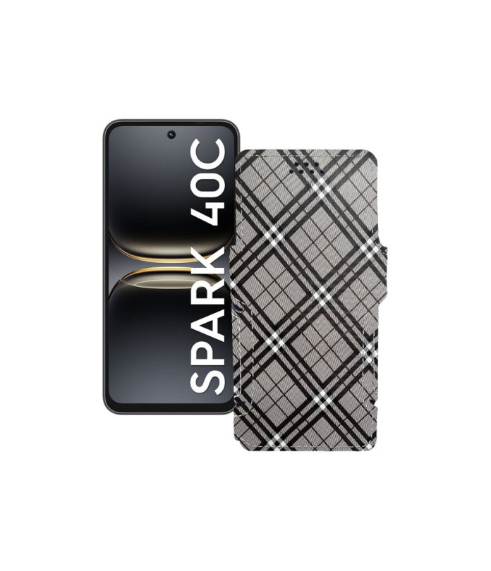 Чохол-книжка з екошкіри для телефону Tecno Spark 40C