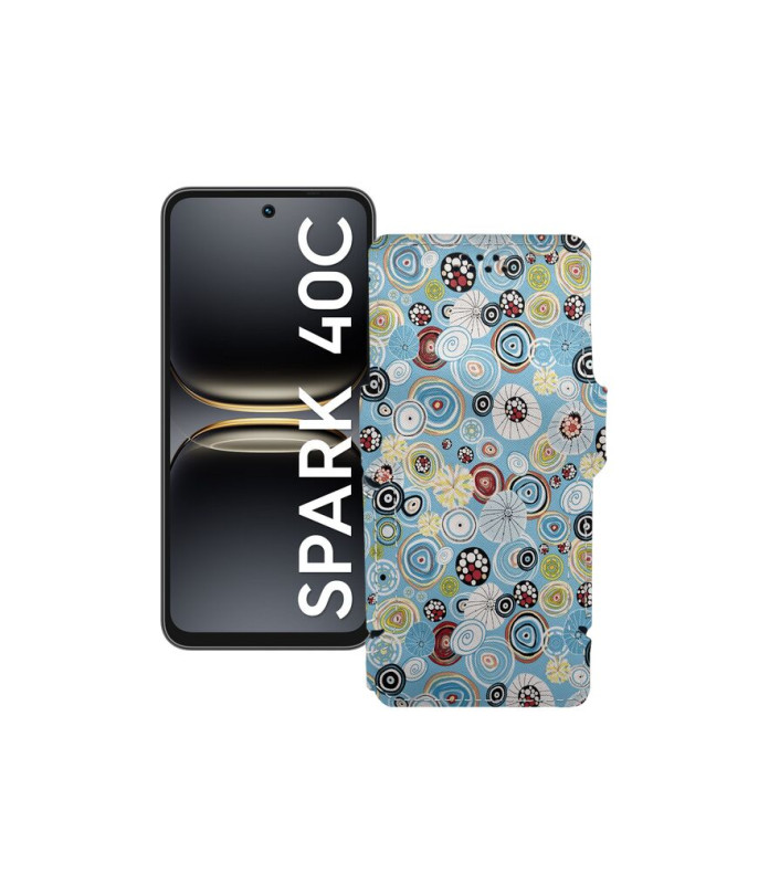 Чохол-книжка з екошкіри для телефону Tecno Spark 40C