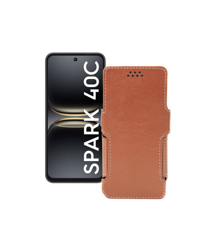 Чохол-книжка з екошкіри для телефону Tecno Spark 40C