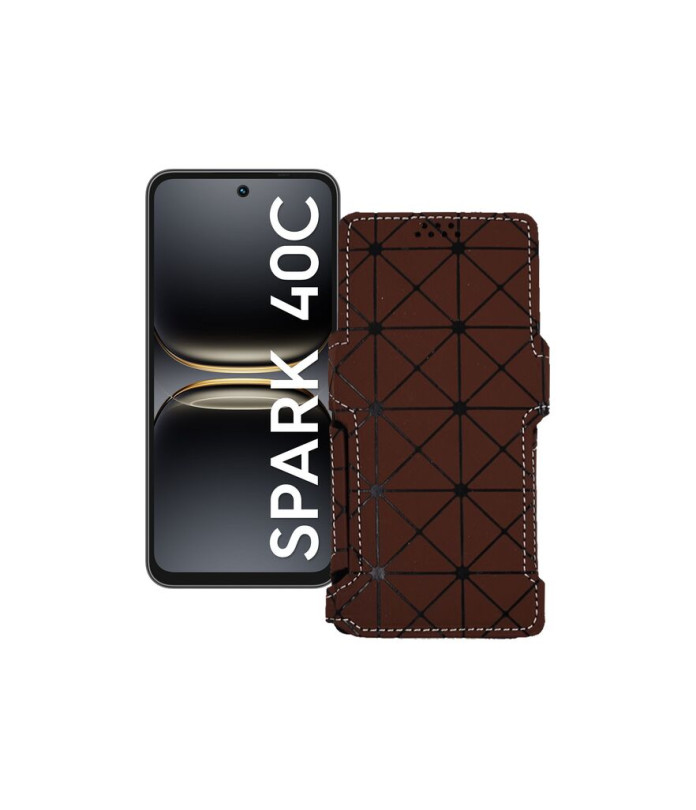 Чохол-книжка з екошкіри для телефону Tecno Spark 40C