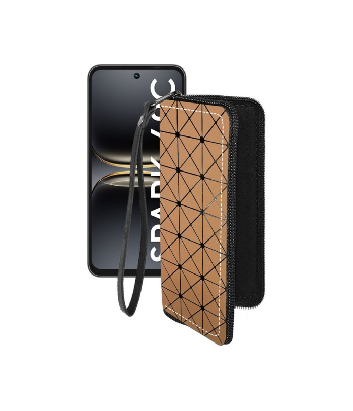 Чохол-гаманець з екошкіри для телефону Tecno Spark 40C