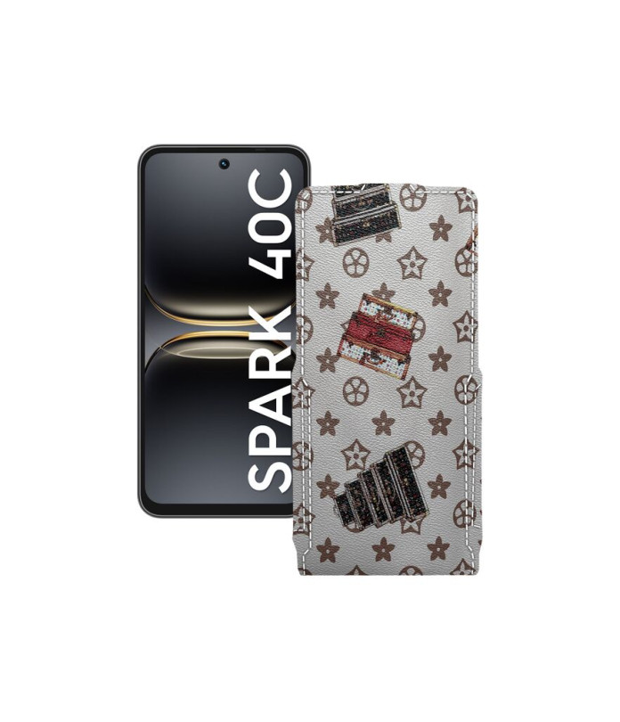 Чохол-флип з екошкіри для телефону Tecno Spark 40C