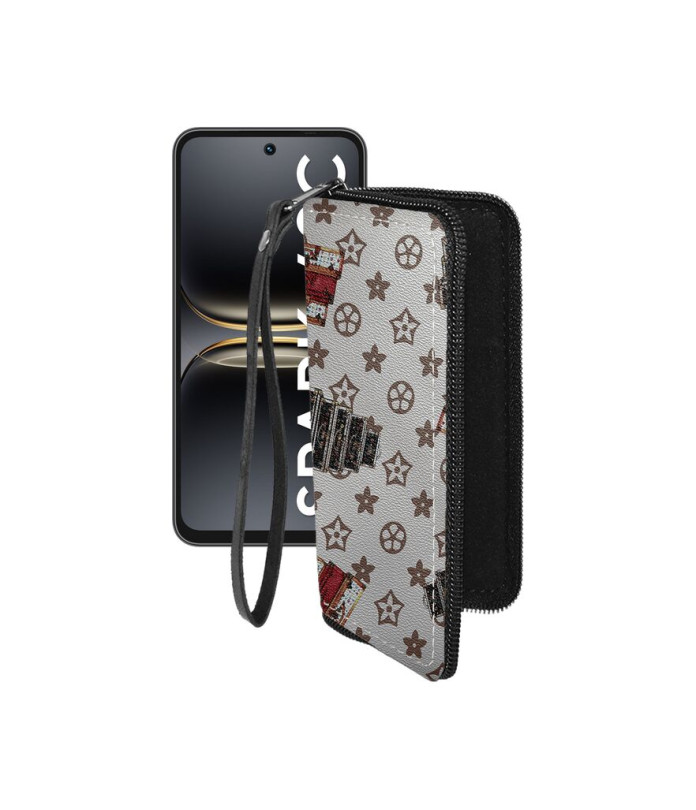 Чохол-гаманець з екошкіри для телефону Tecno Spark 40C